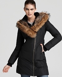 Mackage's plush down coat boasts a luxe fur ruff and fur-lined hood to ensure you keep cozy all through winter.