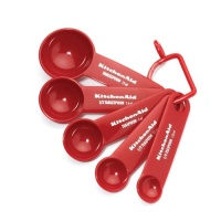 Kitchenaid Cooks Series Measuring Spoons, Red, Set of 5