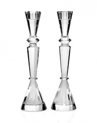 Shannon by Godinger Essex Crystal 12 Candlestick Holders (Set of 2)