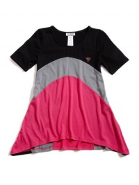 GUESS Kids Girls Color-Blocked Tee, BLACK (10/12)