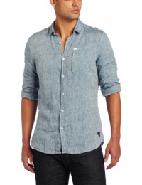 J.C. Rags Men's Button-Up Linen Shirt