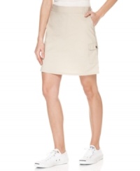 A flat front and attached shorts create a petite silhouette that flatters your shape while letting you stay active, from Dockers. Pair it with a tucked-in tee and sneakers for a spring-forward look! (Clearance)