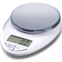 EatSmart Precision Pro Digital Kitchen Scale, White Chrome