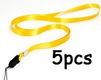 COSMOS ® 5 pcs Yellow Long Neck Strap Band Lanyard (36 inch full round length)For Camera Cell phone ipod mp3 mp4 PSP Wiimote ID card badge and other Electronic Devices + Cosmos cable tie