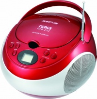 NAXA Electronics Portable MP3/CD Player with AM/FM Stereo Radio (Red)