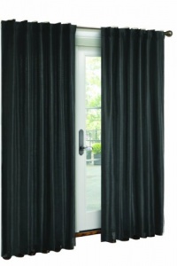 Victoria Classics Interlined Faux Silk Panel- 54-Inch By 84-Inch, Charcoal