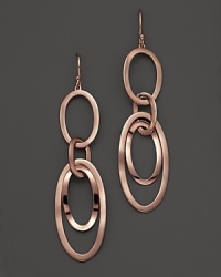 Modern oval hoop earrings in a rosé finish. From Ippolita.