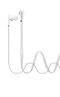 PureGear 02-001-01074 PureBoom Flat Cable Premium Stereo Headset for most 3.5mm Devices - Retail Packaging - White