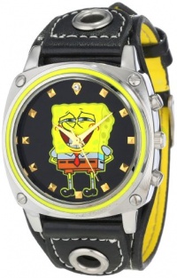 SpongeBob SquarePants Men's SBP628 Black Strap Watch