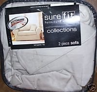 Sure Fit 107927275A_S-FLX Twill Supreme Sofa Slipcover, Flax