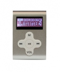 Mach Speed 2 GB Eclipse MP3 Player with Display, Clip-On Style and Shuffle Mode - Silver (Eclipse-CLD2SL)