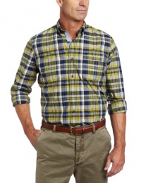 Nautica Men's Madras Plaid Long Sleeve Shirt