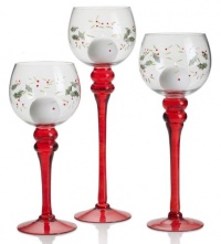 Pfaltzgraff Winterberry Candleholders Set of 3