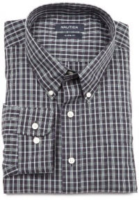 Nautica Men's Non-Iron Plaid Button-Down Shirt