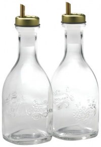 Bormioli Rocco Quattro Stagioni 2-Piece Oil Bottles with Spout, Gift Boxed