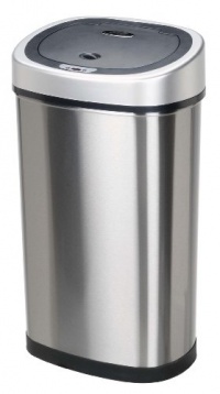 Nine Stars DZT-50-9 Infrared Touchless Stainless Steel Trash Can, 13.2-Gallon