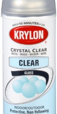 Krylon 51301 Acrylic Crystal Clear Interior and Exterior Top Coat - 11 oz. Aerosol