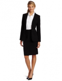 DKNYC Women's 2 Button Blazer, Black, 4