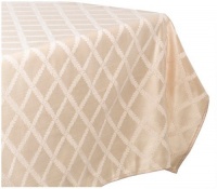 Lenox Laurel Leaf 70-by-144-Inch Oblong / Rectangle Tablecloth, Ivory