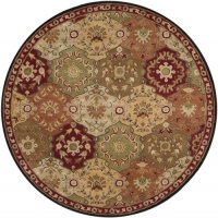 Area Rug 6x6 Round Traditional Red Color - Surya Caesar Rug from RugPal