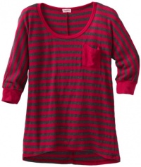 Splendid Girls 7-16 Striped Thermal Top, Raspberry, 10