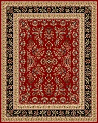 Safavieh Lyndhurst Collection LNH331B Red and Black Area Rug, 5-Feet 3-Inch by 7-Feet 6-Inch