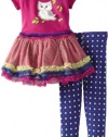 Bonnie Jean Girls 2-6X Owl Tutu Legging Set, Magenta, 6