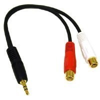 Cables To Go - 03179 - 3.5mm Stereo Male To 2 RCA Female Y-Cable (Black)