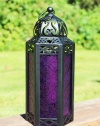 Mid Size Purple Table/hanging Hexagon Moroccan Candle Lantern Holders