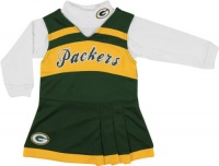 Green Bay Packers Girls 7-16 Green Jumper & Turtleneck Set, Multi, Medium (10/12)