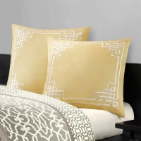 N Natori Fretwork Euro Sham - Dried Moss - Euro Sham