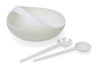 Joseph Joseph Salad Bowl and Servers, Salad Bowl and 2-Piece Server Set, White