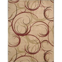 Nourison Zanibar Traditional Floral Mocca 2.3-Feet by 8-Feet Polyacrylic Runner Rug