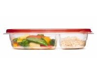 Rubbermaid TakeAlongs 3.7-Cup Divided Rectangle Containers, Pack of 3