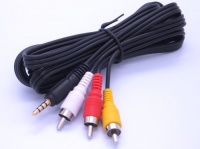 Audio / Video AV 3.5mm to 3-RCA 5ft Composite Cable for Canon Camcorders - by CyberTech®