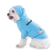 splendid Hooded (Hoody) T-Shirt with pocket for your Dog or Cat MEDIUM Lt Blue