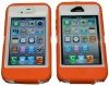 Iphone 4 4S Body Armor Defender Orange and White - Comparable to Otterbox Defender, 1 Cool Colors USB charger cord for iphone and Silicon Braclet