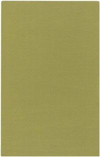 Area Rug 2x3 Rectangle Solid/Striped Lime Green Color - Surya Mystique Rug from RugPal