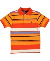 Nautica Sportswear Kids Boys 2-7 Short Sleeve Striped Polo