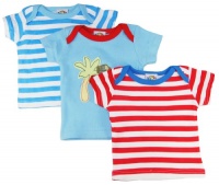 Sweet & Soft Baby-Girls/Newborn 0-9M Cotton Short Sleeve Beach T-Shirts/Top 3 Pc