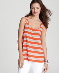 With sporty stripes and a shoulder-baring silhouette, this Splendid tank proves to be a summer favorite.