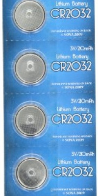 CR2032 Lithium Battery, Package of 5 (5 Packs 25 Batteries)