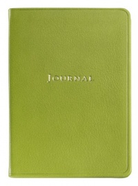 Graphic Image Medium Travel Journal, Goatskin Leather, Lime (MTJMRBLGTILIM)