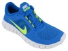 Nike Kids's NIKE FREE RUN 3 (GS) RUNNING SHOES 4 (PHOTO BLUE/VOLT)