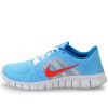 Nike Kids's NIKE FREE RUN 3 (GS) RUNNING SHOES 5.5 (BL CHILL/NRGHT CRSMSN/DYNMC BL)