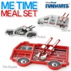 Fire Engine Dinner Set: Kids Dishwasher Safe Dining Plate and Utensils