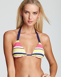 Strut your stuff in this Splendid striped bikini top, which features minimal padding for an enhanced fit.