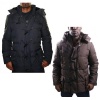 Sean John Men's Snorkel Toggle Jacket Trench Coat Nylon Faux Fur