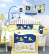 SoHo Quack Quack Ducks Baby Crib Nursery Bedding Set 13 pcs included Diaper Bag with Changing Pad & Bottle Case