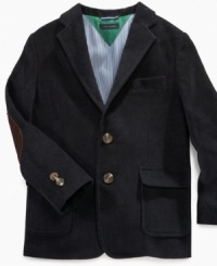 This darling little corduroy blazer by Tommy Hilfiger will have him looking the CEO of cutest company around.